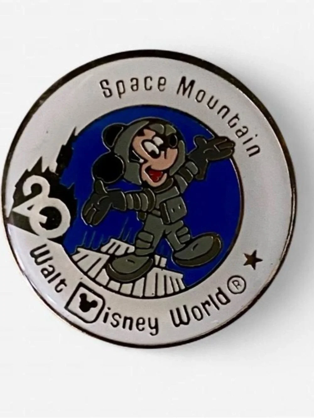 Disney World Space Mountain 20th Anniversary Mickey Mouse pin